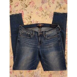 Lucky Brand Charlie Skinny Jeans Womens 6/28 Medium Wash Blue Denim Mid Rise